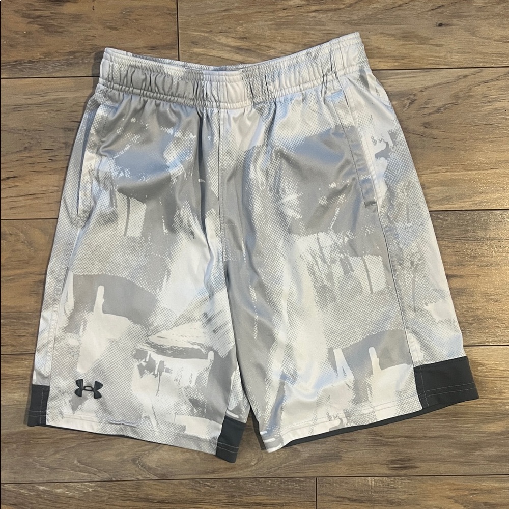 Under Armour Kids Silver and Black Shorts